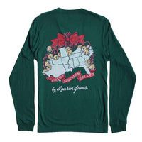 Sweet Southern Belles Long Sleeve Tee in Evergreen by Lauren James - Country Club Prep