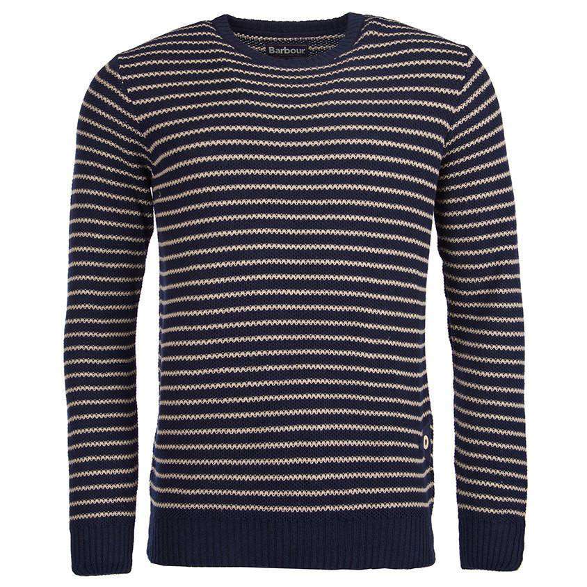 Barbour Legion Stripe Crew in Navy Country Club Prep