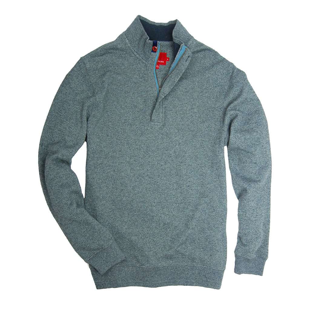 Leland Pullover in Silver Blue by Southern Proper - Country Club Prep