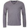 Lightweight V Neck Jumper in Grey Marl by Barbour - Country Club Prep