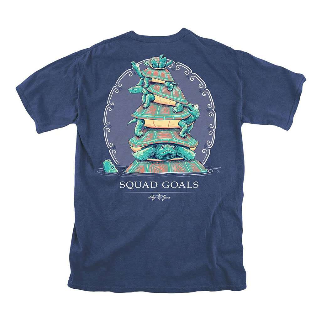 Squad Goals Turtles Tee in Navy by Lily Grace - Country Club Prep