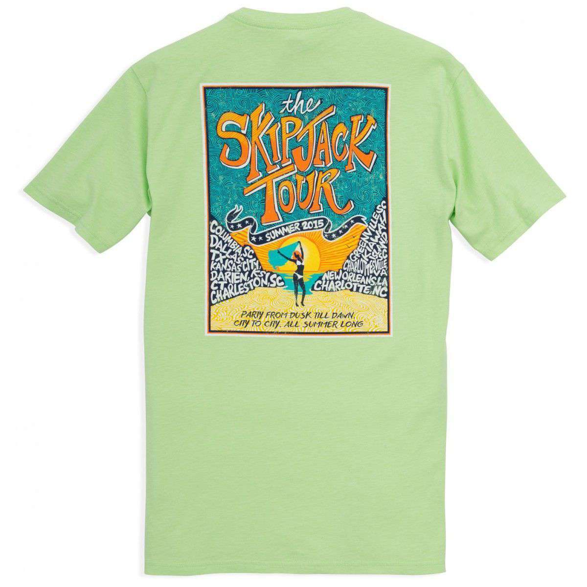 The Skipjack Tour Tee-Shirt in Lime Green by Southern Tide - Country Club Prep