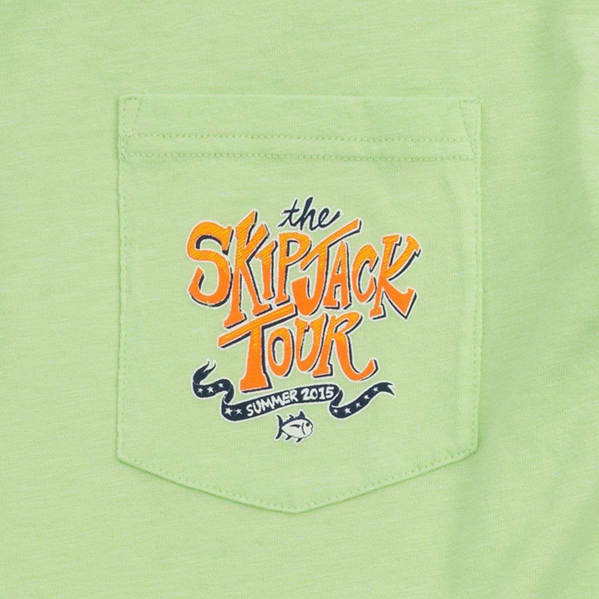 The Skipjack Tour Tee-Shirt in Lime Green by Southern Tide - Country Club Prep