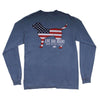 American Dog Long Sleeve Tee in Blue Jean by Live Oak - Country Club Prep