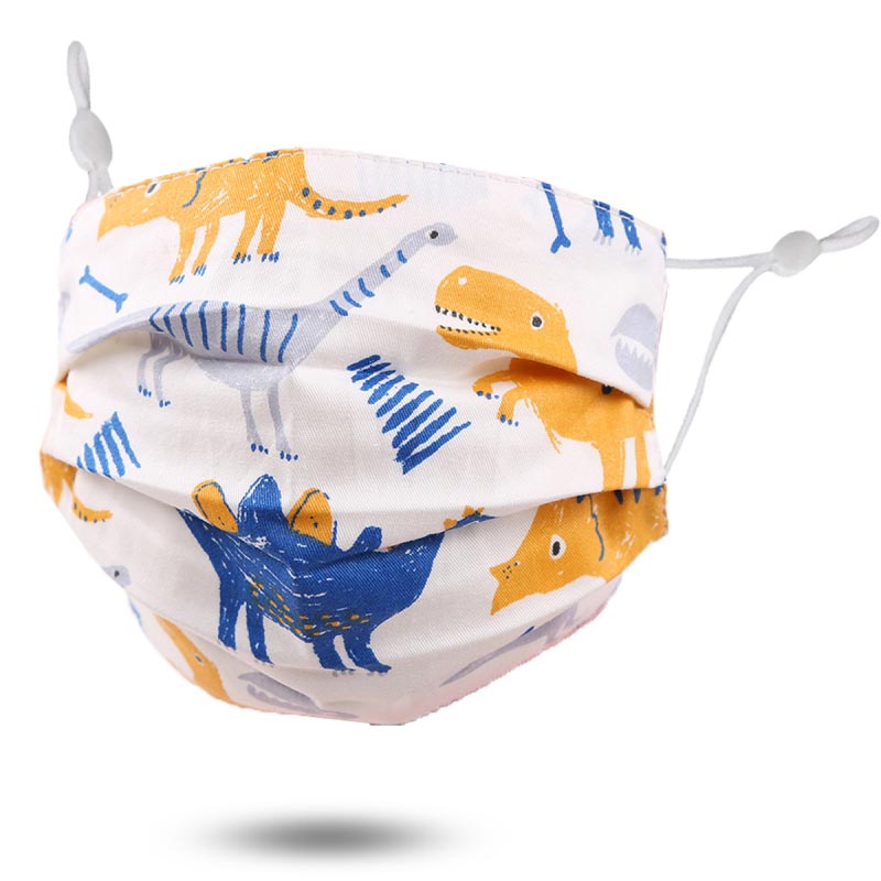 Kids' Dinosaurs Cotton Mask by Queen Designs - Country Club Prep