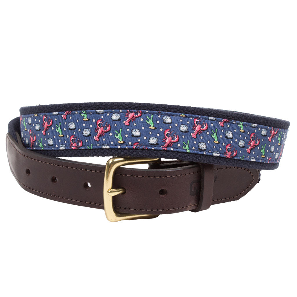 Lobster Canvas Club Belt by Vineyard Vines - Country Club Prep