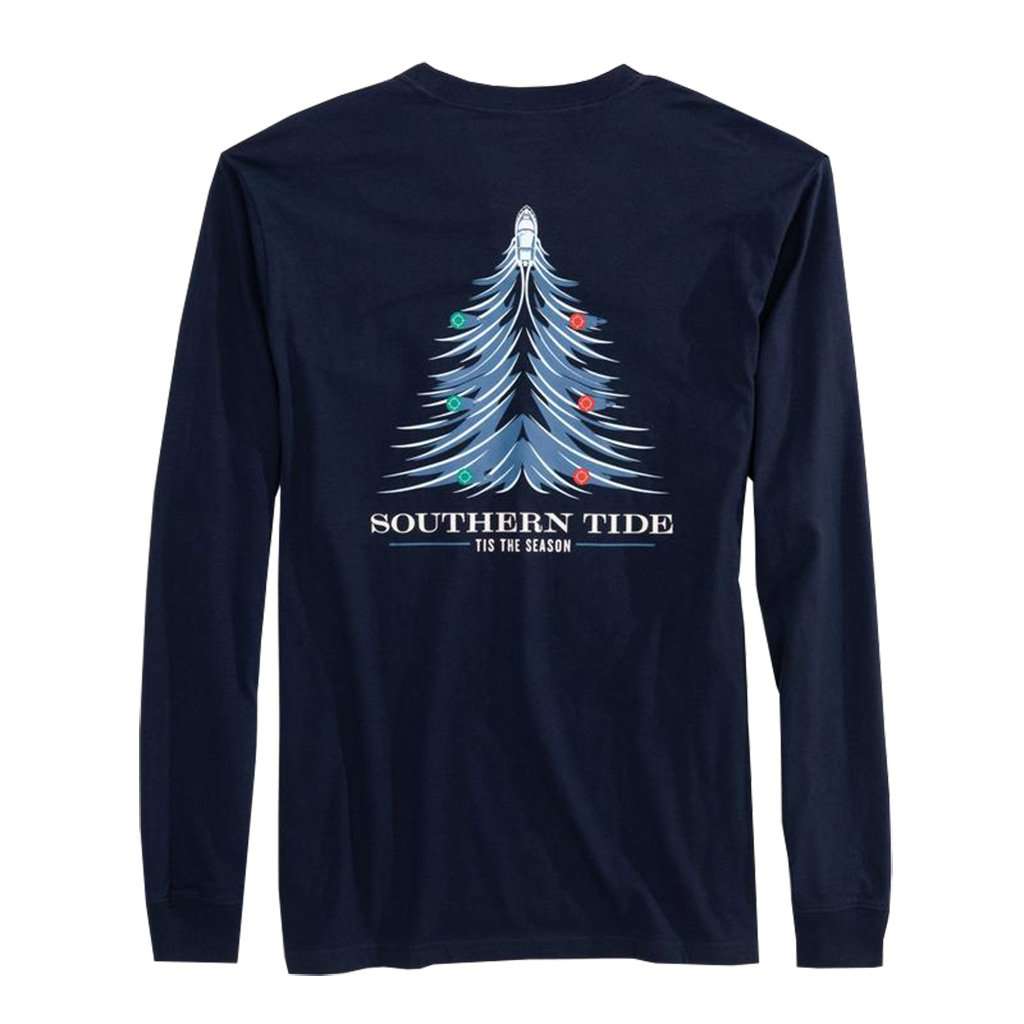 Long Sleeve Holiday Waves T-Shirt by Southern Tide - Country Club Prep