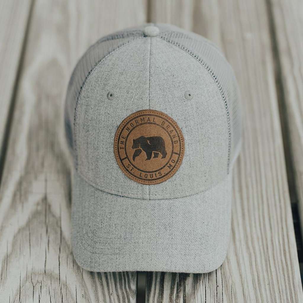Leather Patch Trucker Cap by The Normal Brand - Country Club Prep