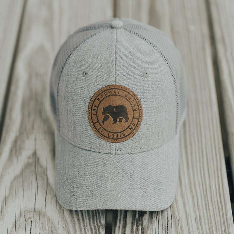 Leather Patch Trucker Cap by The Normal Brand - Country Club Prep