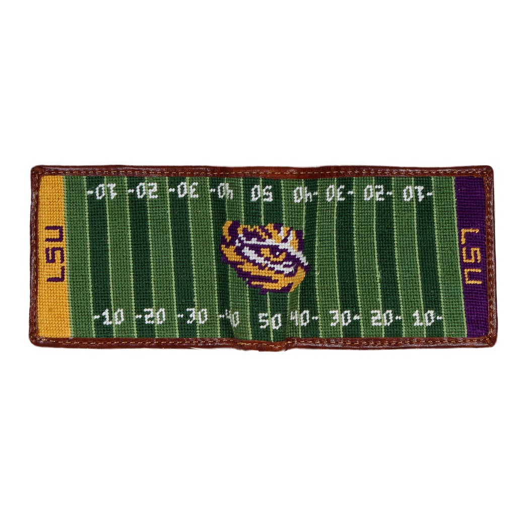 LSU Tiger Stadium Needlepoint Wallet by Smathers & Branson - Country Club Prep