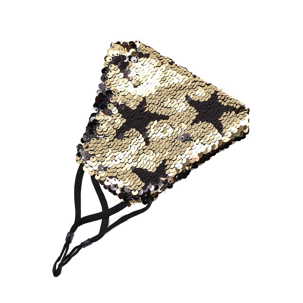 Gold Mellor Reversible Sequin Star Face Mask by Caroline Hill - Country Club Prep