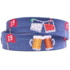 19th Hole Needlepoint D-Ring Belt in Classic Navy by Smathers & Branson - Country Club Prep