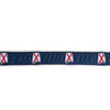 AL Traditional Leather Tab Belt in Navy Ribbon with White Canvas Backing by State Traditions - Country Club Prep