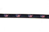 America Traditional Leather Tab Belt in Navy Ribbon with White Canvas Backing by State Traditions - Country Club Prep