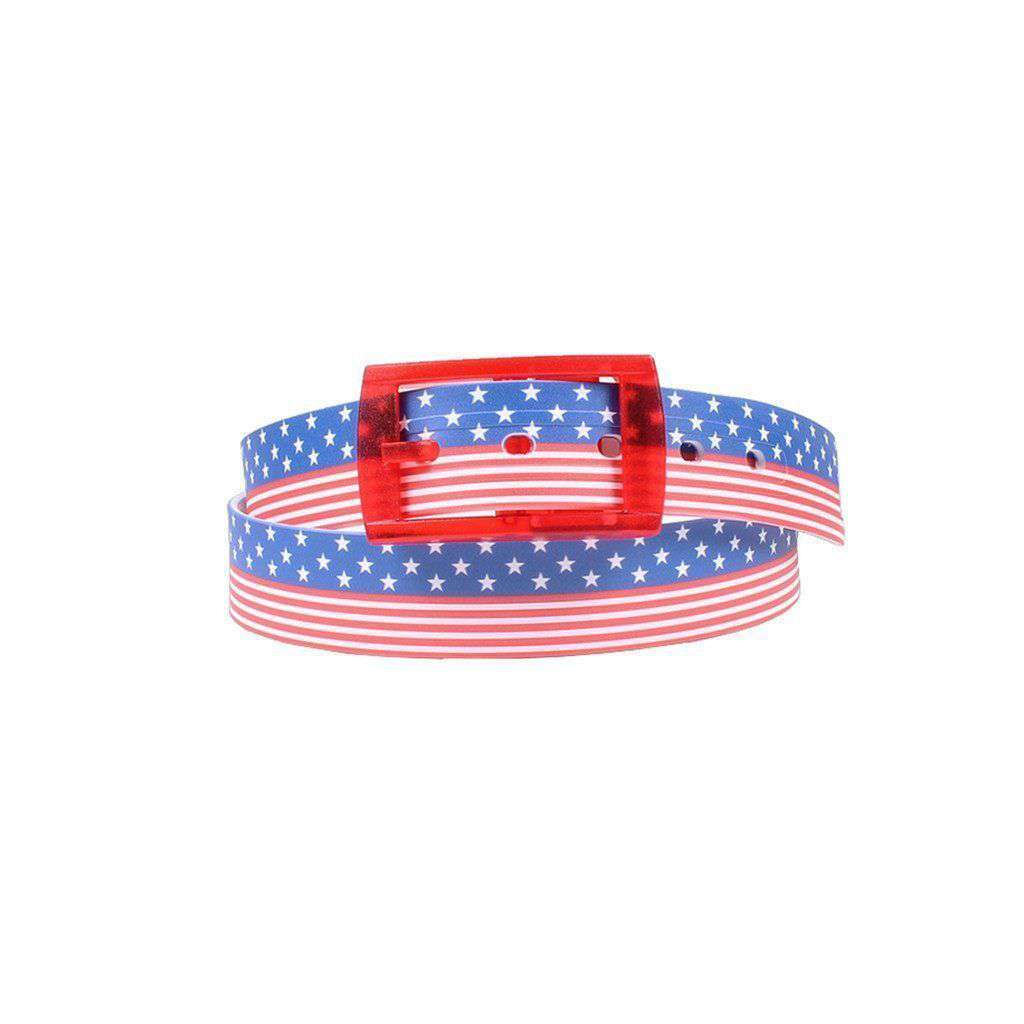 Americana Classic Belt with Red Buckle by C4 Belts - Country Club Prep