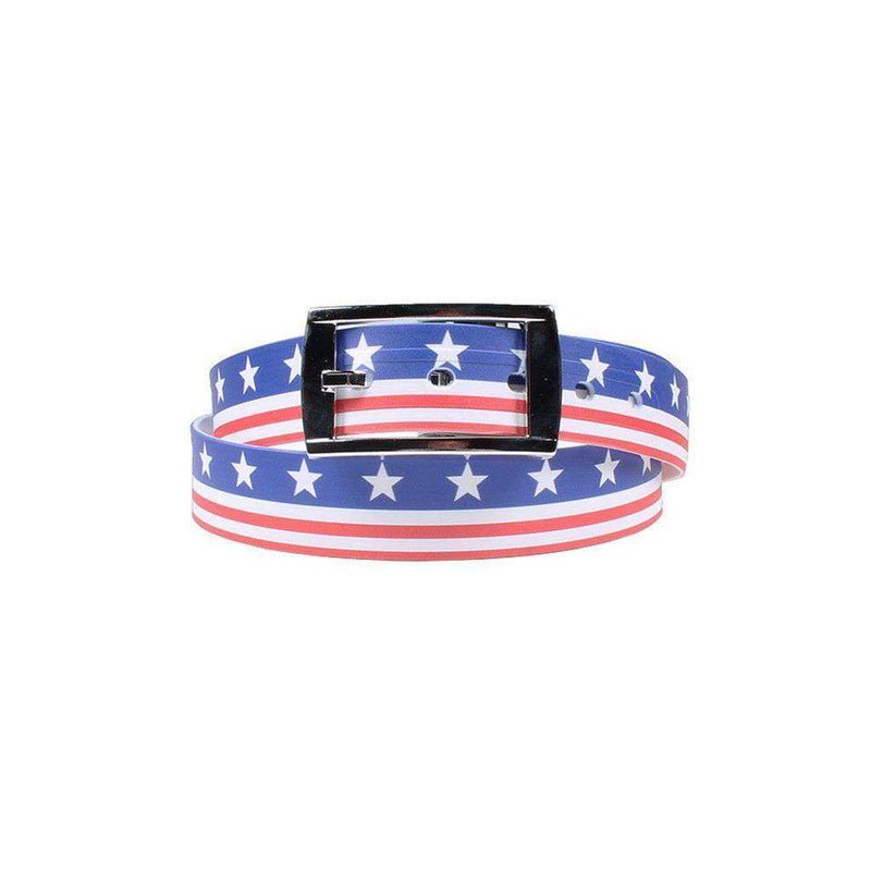 Americana Throwback Belt with Silver Chrome Buckle by C4 Belts - Country Club Prep