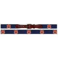 Auburn Needlepoint Belt in Navy by Smathers & Branson - Country Club Prep