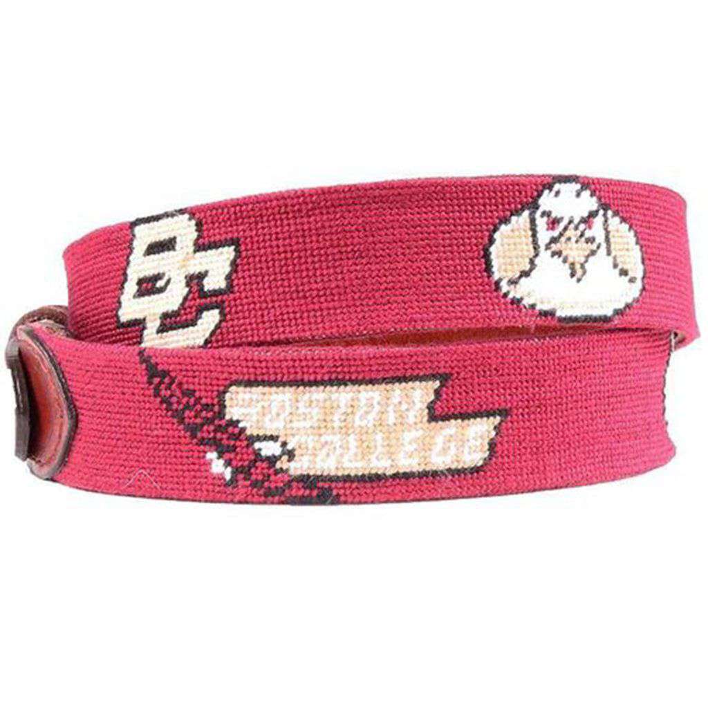 Boston College Needlepoint Belt by Smathers & Branson - Country Club Prep