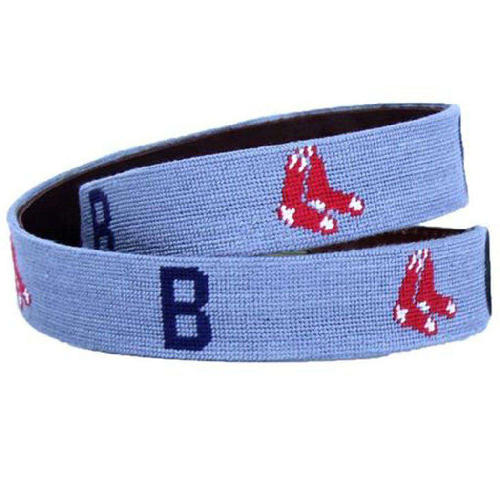 Boston Red Sox Cooperstown Needlepoint Belt by Smathers & Branson - Country Club Prep