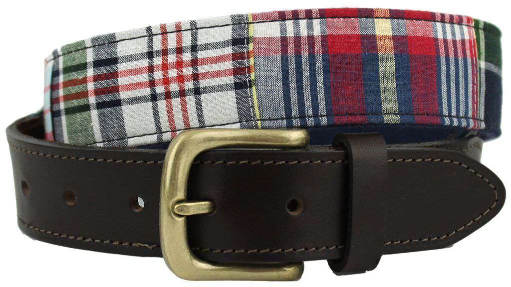 Bosun Belt in Underhill Patch Madras by Castaway Clothing - Country Club Prep