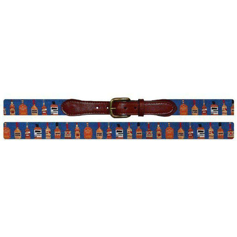 Bourbon Needlepoint Belt in Blue by Smathers & Branson - Country Club Prep