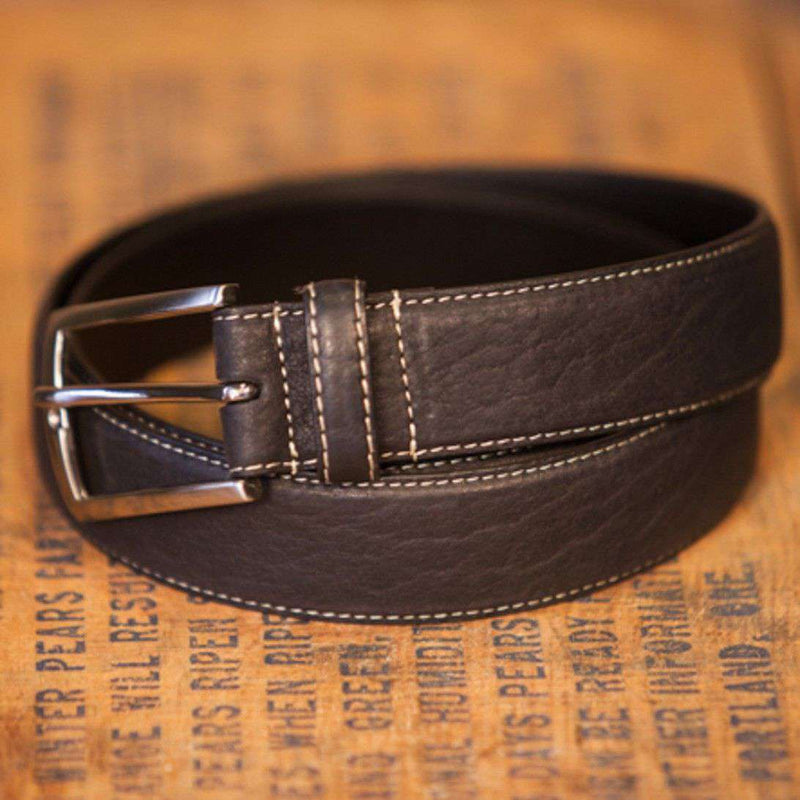 Bozeman Bison Belt in Black by Buffalo Jackson - Country Club Prep