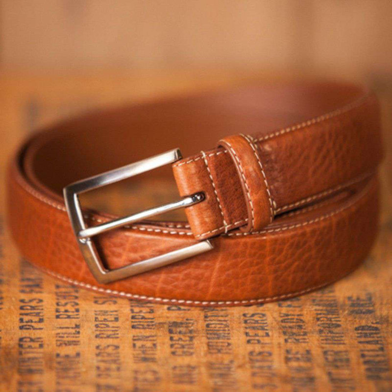 Bozeman Bison Belt in Walnut by Buffalo Jackson - Country Club Prep