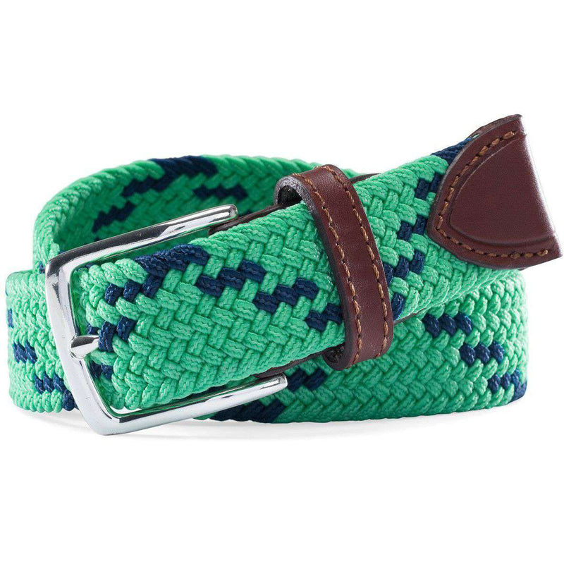 Braided Web Belt in Augusta Green by Southern Tide - Country Club Prep