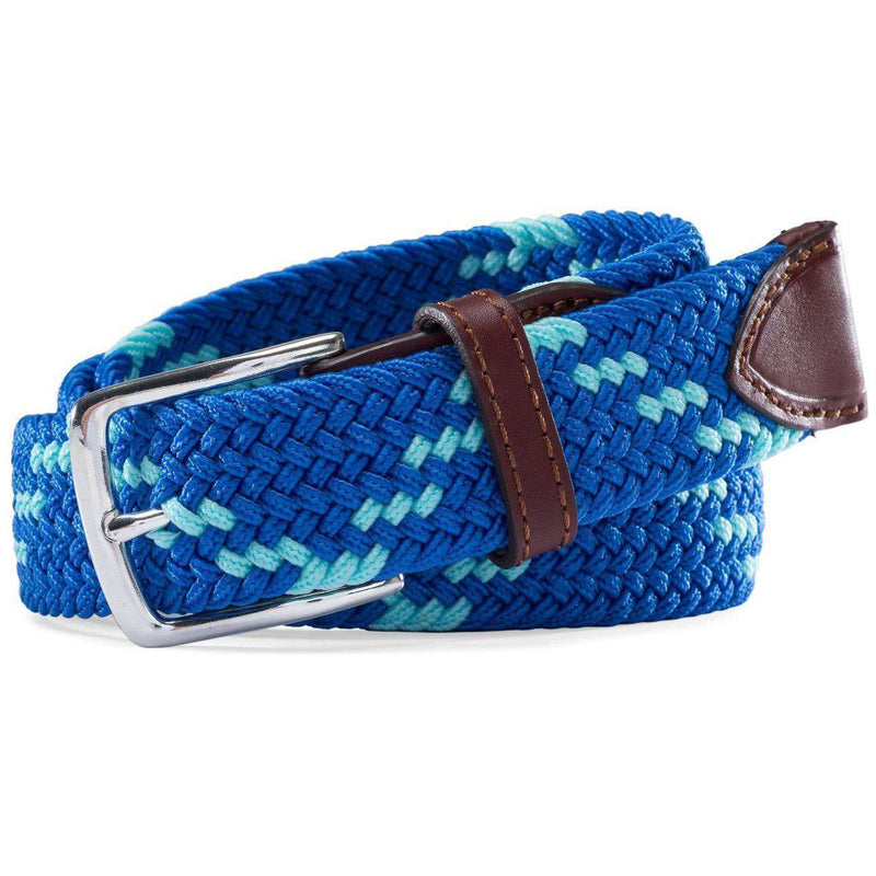 Braided Web Belt in Royal Blue by Southern Tide - Country Club Prep