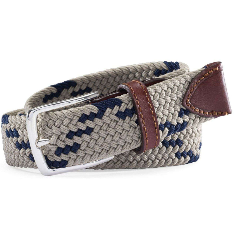 Braided Web Belt in Sandstone Khaki by Southern Tide - Country Club Prep