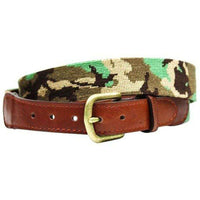 Camo Needlepoint Belt by Smathers & Branson - Country Club Prep