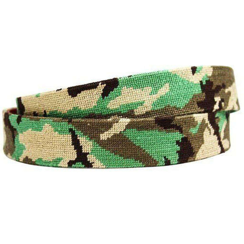 Camo Needlepoint Belt by Smathers & Branson - Country Club Prep