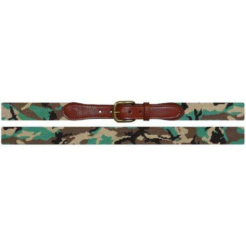 Camo Needlepoint Belt by Smathers & Branson - Country Club Prep