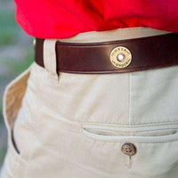 Cannon's Point Multi Shotgun Shell Belt in Brown Leather by Over Under Clothing - Country Club Prep