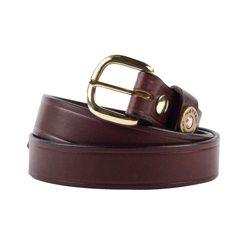 Cannon's Point Single Shotgun Shell Belt in Brown Leather by Over Under Clothing - Country Club Prep