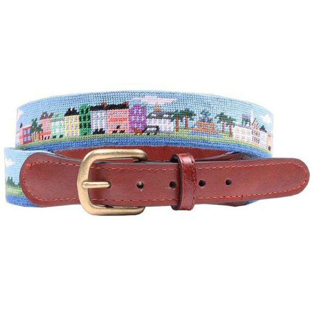 Charleston Scene Needlepoint Belt by Smathers & Branson - Country Club Prep