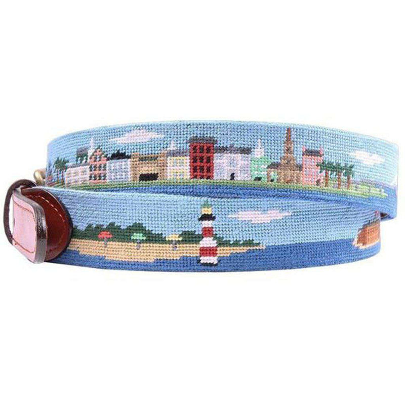 Charleston Scene Needlepoint Belt by Smathers & Branson - Country Club Prep