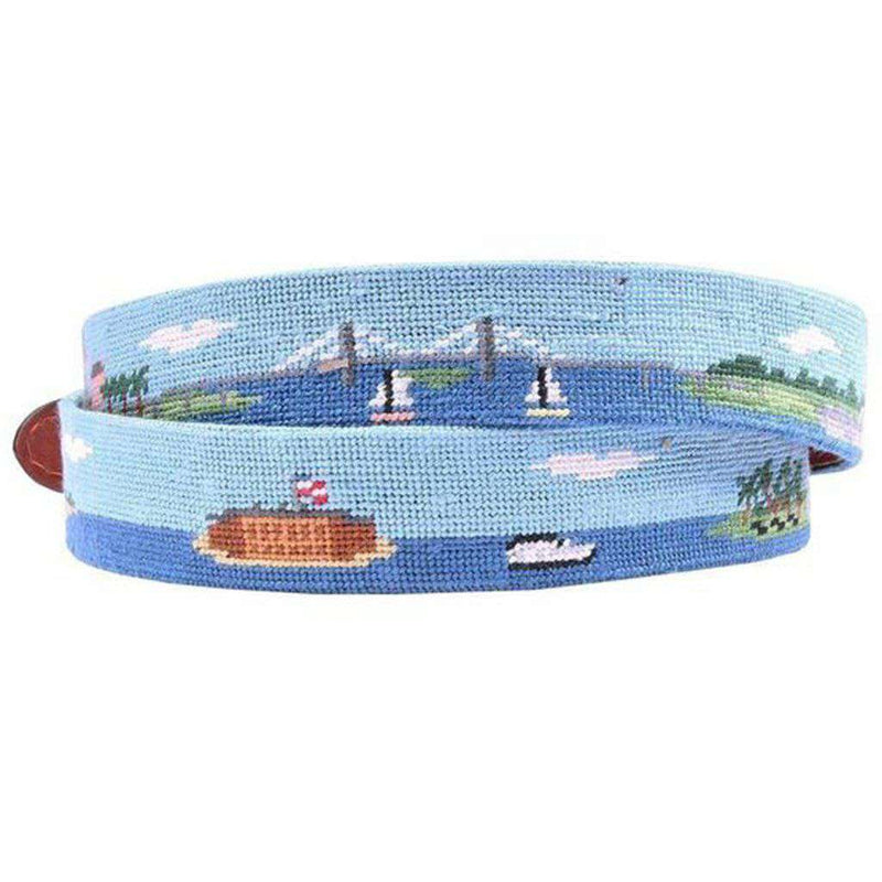 Charleston Scene Needlepoint Belt by Smathers & Branson - Country Club Prep