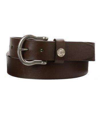 Classic Leather Shackle Belt in Dark Brown by Southern Tide - Country Club Prep