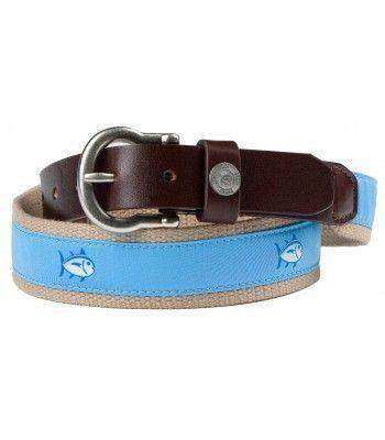 Classic Skipjack Canvas Belt in Bayside by Southern Tide - Country Club Prep