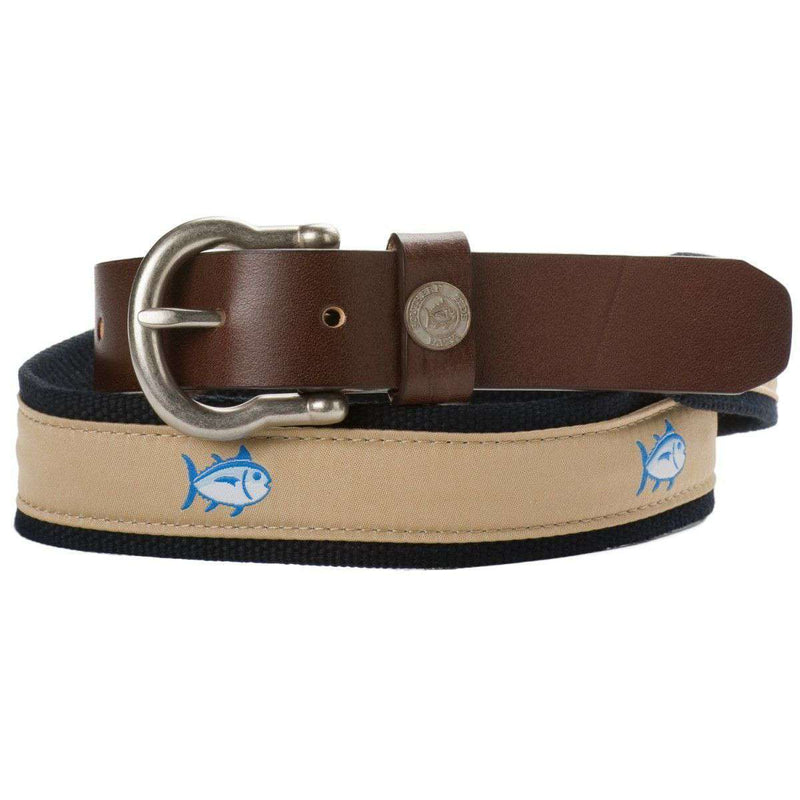 Classic Skipjack Canvas Belt in Khaki by Southern Tide - Country Club Prep