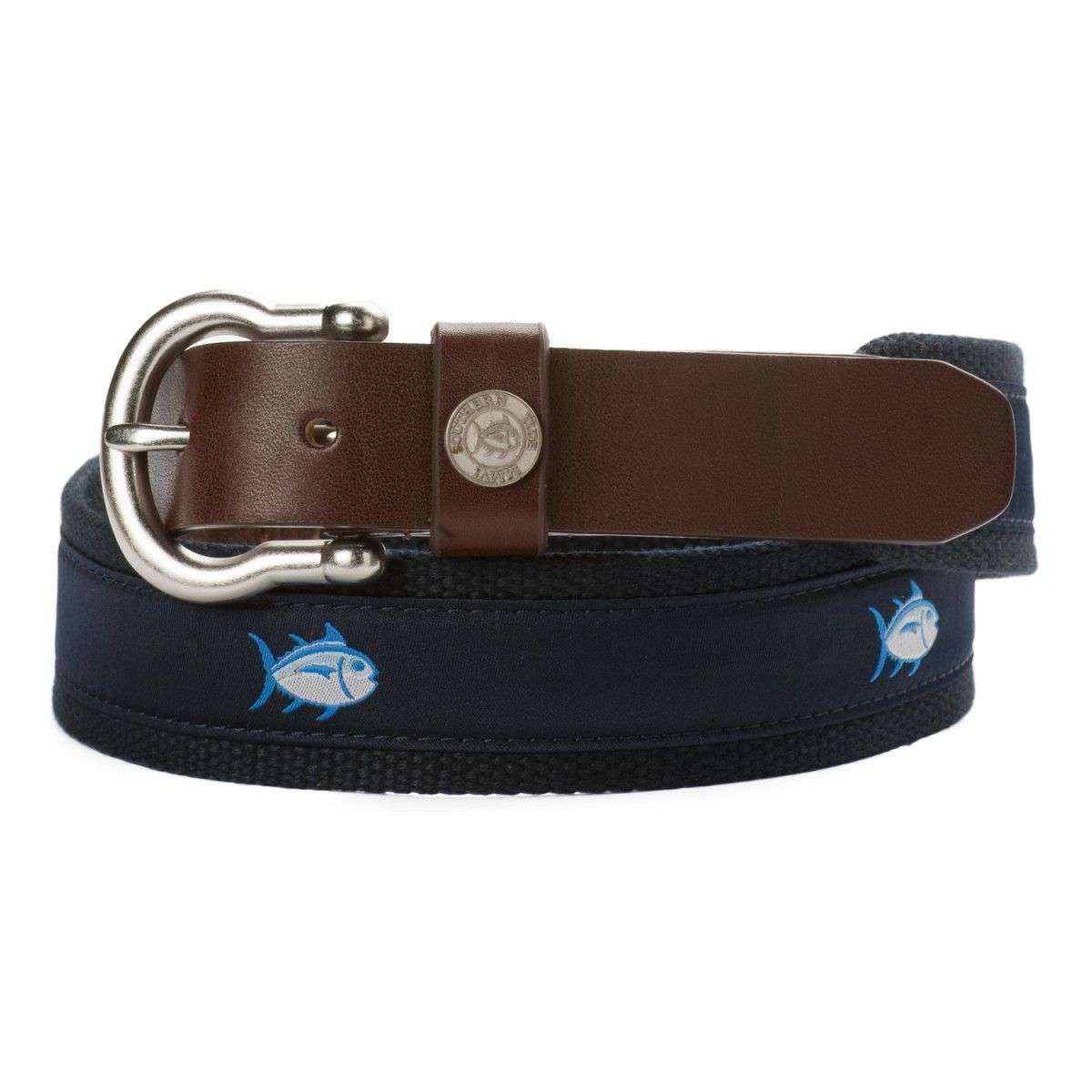 Classic Skipjack Canvas Belt in Navy by Southern Tide - Country Club Prep