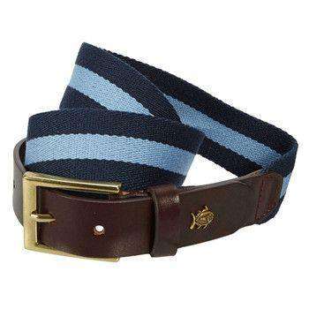 Classic Surcingle Belt in True Blue & Navy by Southern Tide - Country Club Prep