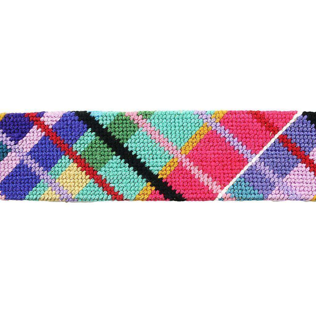 Country Club Prep Madras Plaid Needlepoint Belt by Smathers & Branson - Country Club Prep