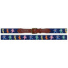 Dancing Bears Needlepoint Belt in Navy by Smathers & Branson - Country Club Prep