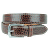 El Paso Crocodile Leather Belt in Briar Brown by T.B. Phelps - Country Club Prep