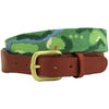 Front Nine Needlepoint Belt in Green by Smathers & Branson - Country Club Prep