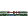 Front Nine Needlepoint Belt in Green by Smathers & Branson - Country Club Prep