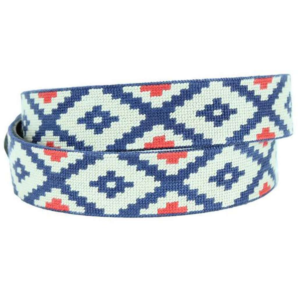 Gaucho Rojo Needlepoint Belt by Smathers & Branson - Country Club Prep