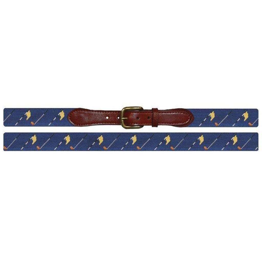 Golf Flags Needlepoint Belt by Smathers & Branson - Country Club Prep